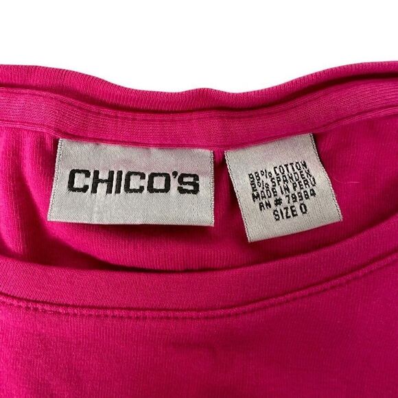 Chico’s Pink Short Sleeve T-Shirt size Small - Picture 3 of 3